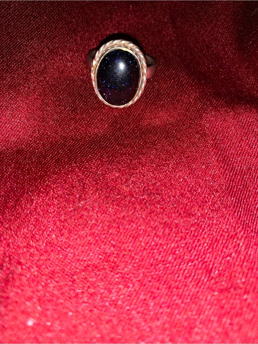 Sterling Blue Sandstone Ring
